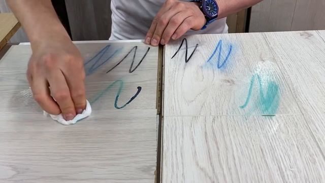 Очистка ламината от маркера. Тестируем ламинат. Жесткое испытание ламината. Влагостойкий ламинат. смотреть онлайн