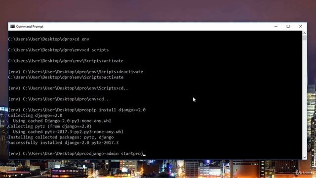 190 Django 2 Lecture 1 Creating a project смотреть онлайн