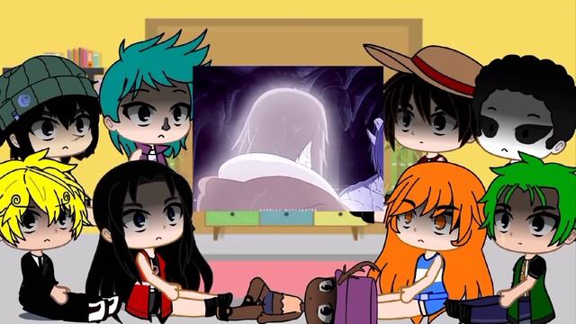 One Piece React To Naruto Team 7 Gacha.Реакция Ван Пис на команду №7 гача