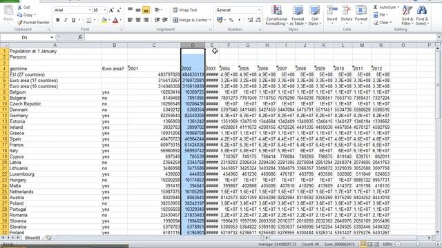 How to change the row height and column width in Excel 2010 смотреть онлайн