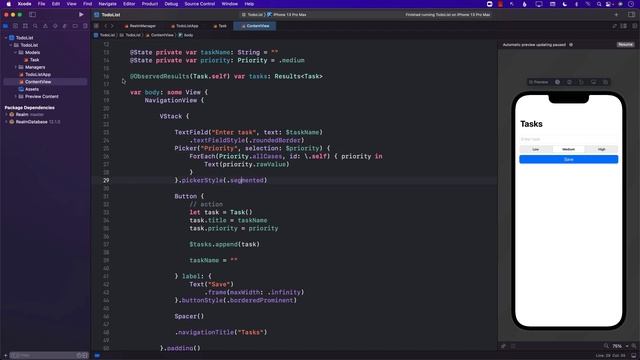 Using Realm Flexible Sync in SwiftUI App смотреть онлайн