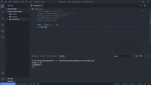 Python Beginner Tutorial EP. 2 - Variables смотреть онлайн