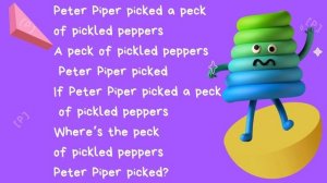 Скороговорка на английском языке | Peter Piper