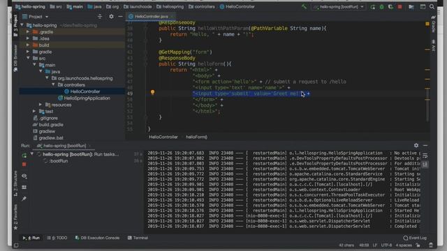Java Hello Spring Part 6: Form Submission смотреть онлайн
