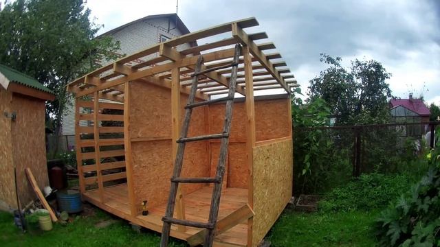 ХОЗ БЛОК С ДРОВНИКОМ С НУЛЯ смотреть онлайн