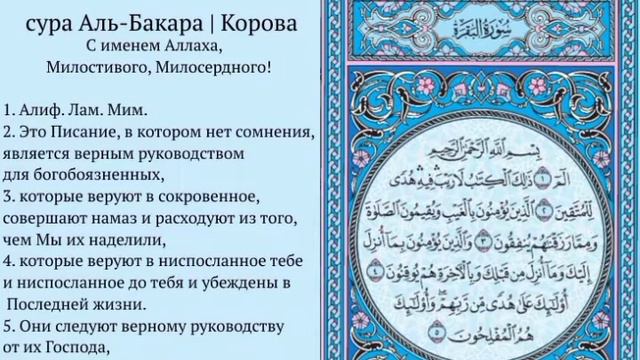 сура Аль Бакара 1-5 аят Мишари Рашид смотреть онлайн