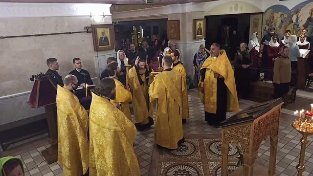 Всенощное бдение в храме МинДА (22 октября 2022 года) смотреть онлайн