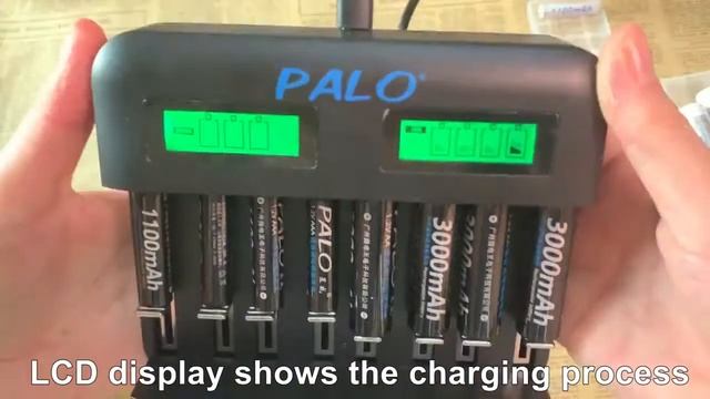 Зарядное устройство palo aa aaa c d, usb, жк дисплей, быстрая зарядка, 16 шт., 1,2 в, ni mh, смотреть онлайн