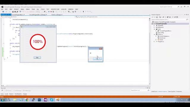 Add Event in Circular Progressbar control смотреть онлайн