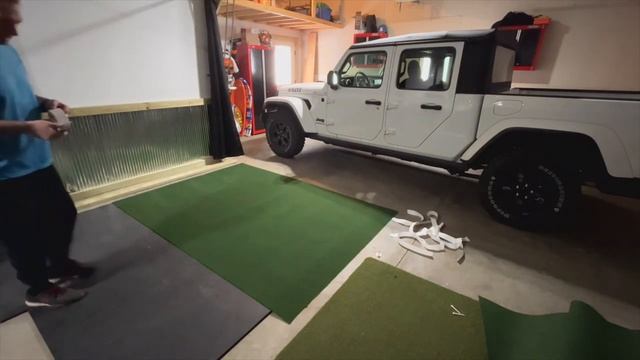 Golf Simulator Build Episode 4: Artificial Turf Grass & Screen Fix смотреть онлайн
