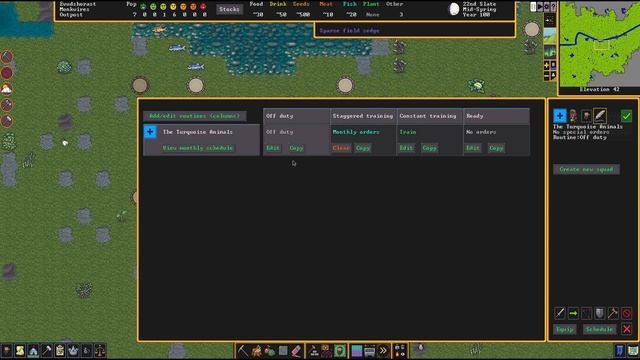 Отряд Расписание Оружие Броня (Squad) Гайд для новичков Dwarf Fortress версия Steam смотреть онлайн