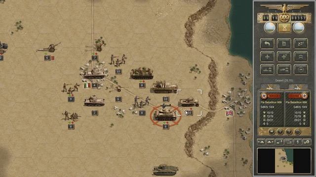 Panzer Corps: Afrika Korps #7 "Brevity" 2/2 Walkthrough смотреть онлайн