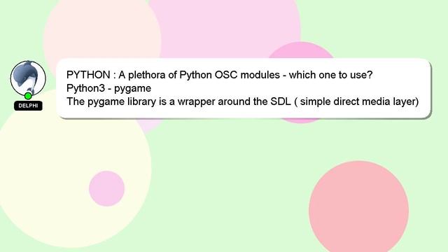 PYTHON : A plethora of Python OSC modules - which one to use? смотреть онлайн