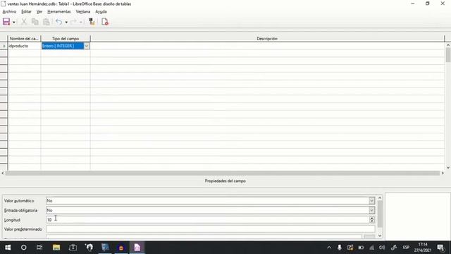 Pasos para crear Tablas en LibreOffice Base смотреть онлайн