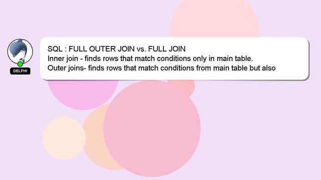 SQL : FULL OUTER JOIN vs. FULL JOIN смотреть онлайн