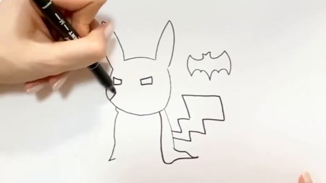 Как нарисовать Пикачу-Бетмена смотреть онлайн