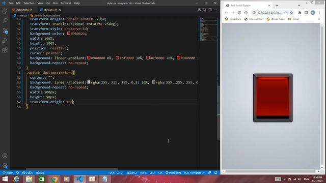 create a red switch button with html and css | frontend project смотреть онлайн