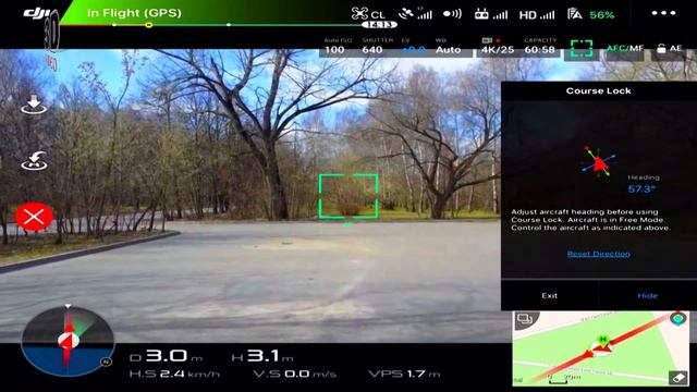 Как настроить режим Course Lock. DJI MAVIC Pro. Для чего нужна блокировка курса квадрокоптера. смотреть онлайн