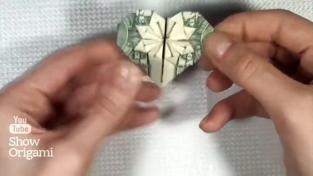 Денежное #Сердце из доллара. Манигами. Оригами из денег. смотреть онлайн