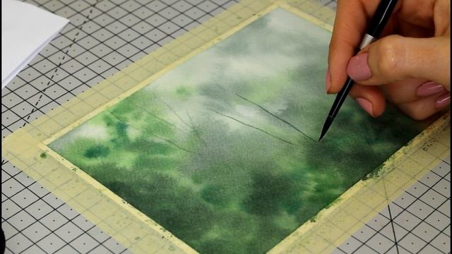 WATERCOLOR PAINTING | How to paint from a reference photo | Easy watercolor landscape for beginners смотреть онлайн
