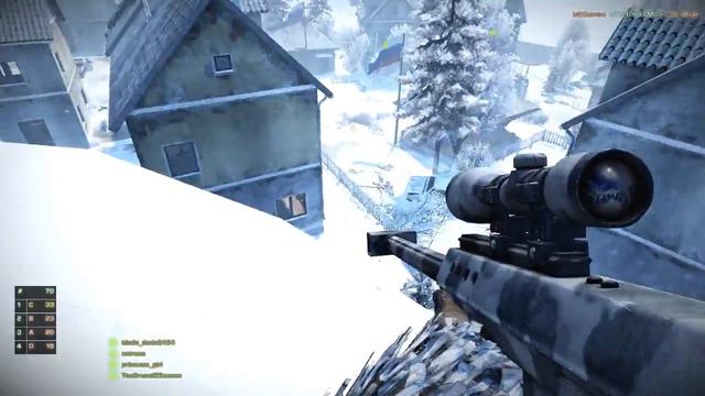 Battlefield Bad Company 2 Hardcore Snow Sniping смотреть онлайн