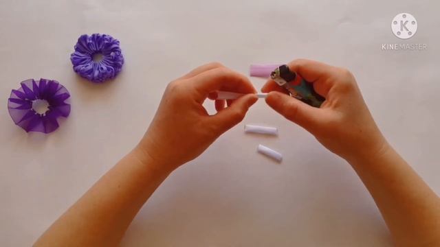 Нежные бантики канзаши из косой бейки и ленты -лапши смотреть онлайн