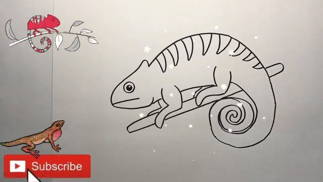 How To Draw Chameleon for Kids | Bolalar uchun xameleon rasm chizish | рисуем хамелеона для детей смотреть онлайн