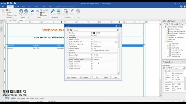 WYSIWYG Web Builder. How To Connect MySQL Database With WWB. (Spanish)