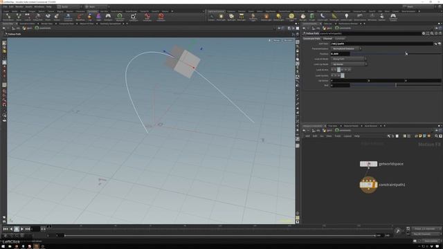 Houdini Beginner Tutorial - Make an object follow a path смотреть онлайн