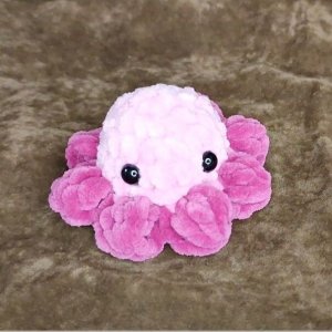 Мастер класс мини осьминог крючком из плюшевой пряжи за 10 минут от KettiKet Handmade