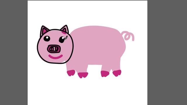 Рисуем свинку детям часть 37 смотреть онлайн