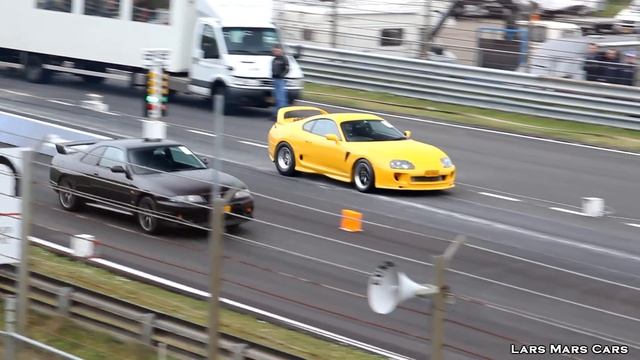 2JZ Supra vs. Nissan GT-R Switzer P800 смотреть онлайн