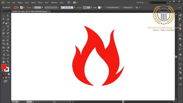 red fire logo design tutorial | adobe illustrator tutorial | how to make a fire logo use pen tool смотреть онлайн