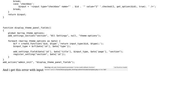 Wordpress: Warning: call_user_func() expects parameter 1 to be a valid callback смотреть онлайн
