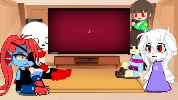 undertale react to horrortale [RUS_ENG]
