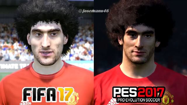 FIFA 17 vs PES 2017 Manchester United FACE COMPARISON (Ibrahimovic, Rooney, De Gea) смотреть онлайн