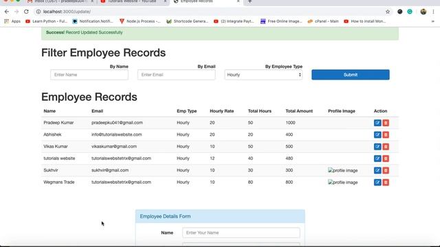 Update User Profile Image with User Details Using Express js, Mongoose and Multer смотреть онлайн