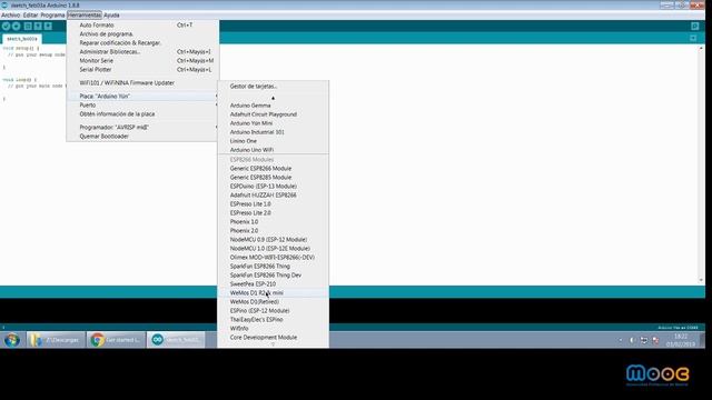 MOOC Tecnologías DIY. Instalación placa wemos смотреть онлайн