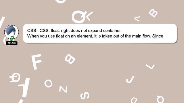 CSS : CSS: float: right does not expand container смотреть онлайн