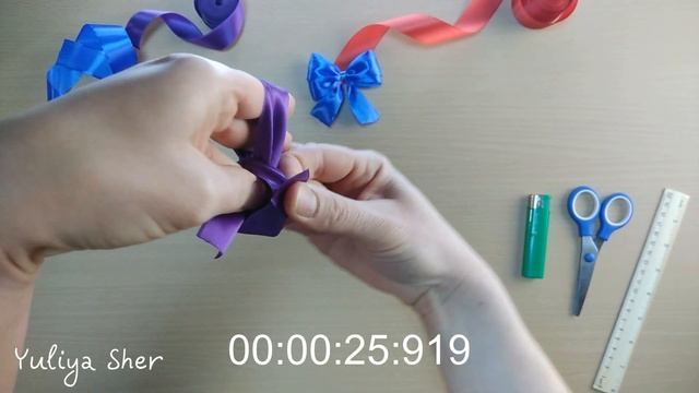 Я в Шоке! Бант за 1 минуту. Красивый Бант из атласной ленты своими руками. Как быстро сделать бант смотреть онлайн