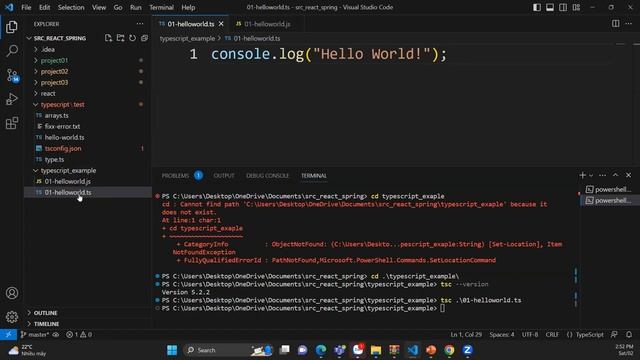 Thực hành TypeScript: cách biên dịch TypeScript sang JavaScript смотреть онлайн