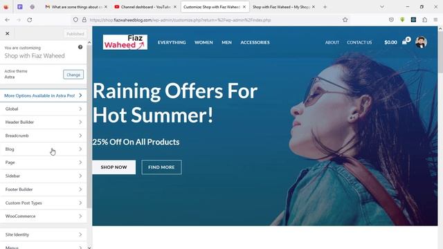 How to Customize Logo & Navbar in Astra Theme |Lec #3 | Create Free WordPress ECommerce Website 202 смотреть онлайн