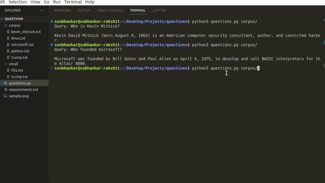 Question Answering System in Python using NLP | Artificial Intelligence Project | PySeek смотреть онлайн