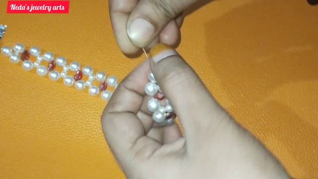 how to make bracelet pearl with long crystal beads//beads jewelry making// смотреть онлайн