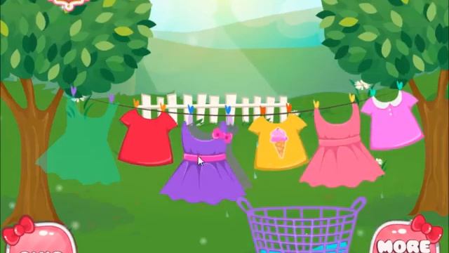 Hello Kitty Video Game - Hello Kitty Laundry Day - Cutezee.com смотреть онлайн