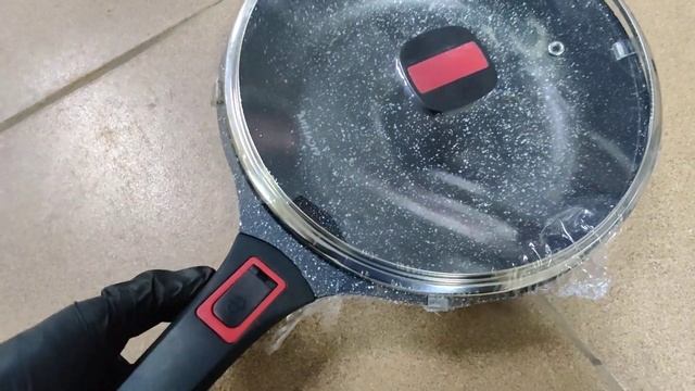 Сковорода Vicalina съемная ручка, гранитная, с крышкой смотреть онлайн