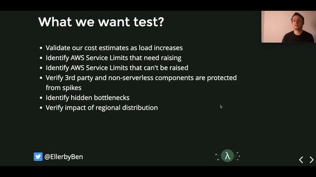 Load testing AWS serverless architectures using serverless | Ben Ellerby смотреть онлайн