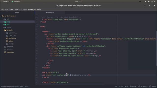 34. website #2 - Showing blogs on blog templates ( django 2 in hindi ) смотреть онлайн