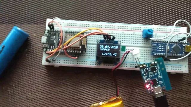 Синхронизация часов и вывод на дисплей, ESP-32, nodeMcu смотреть онлайн