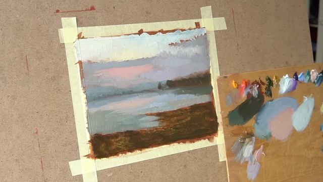 Масляная живопись для начинающих. Рисуем пейзаж #3 Art tutorial . Oil painting смотреть онлайн